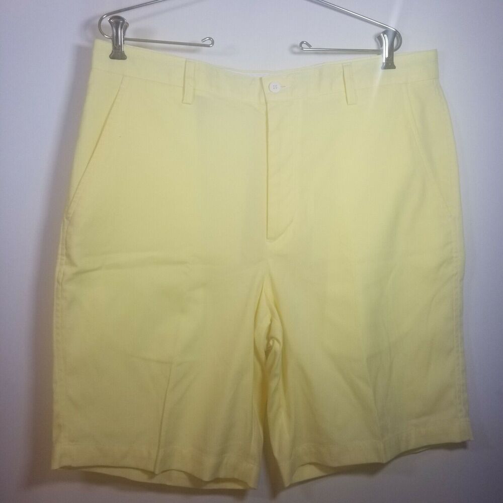 Foot Joy Womens 36 Chino 100% Nylon Golf Yellow Shorts - Picture 1 of 4